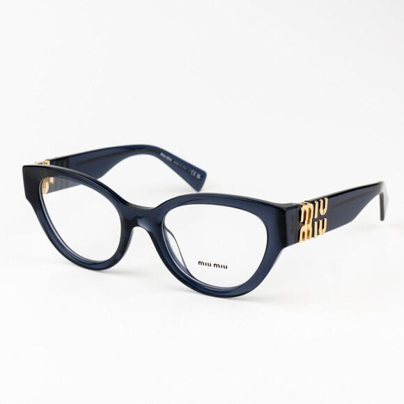 NEW Miu Miu MU01VV 08Q1O1 Dark Blue Women Eyeglasses MU 01VV - Picture 3 of 9